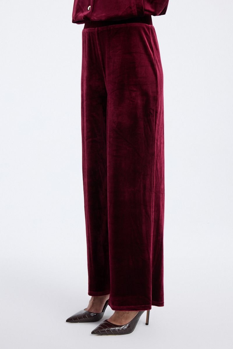 RINA velvet wide leg trousers - Image 2
