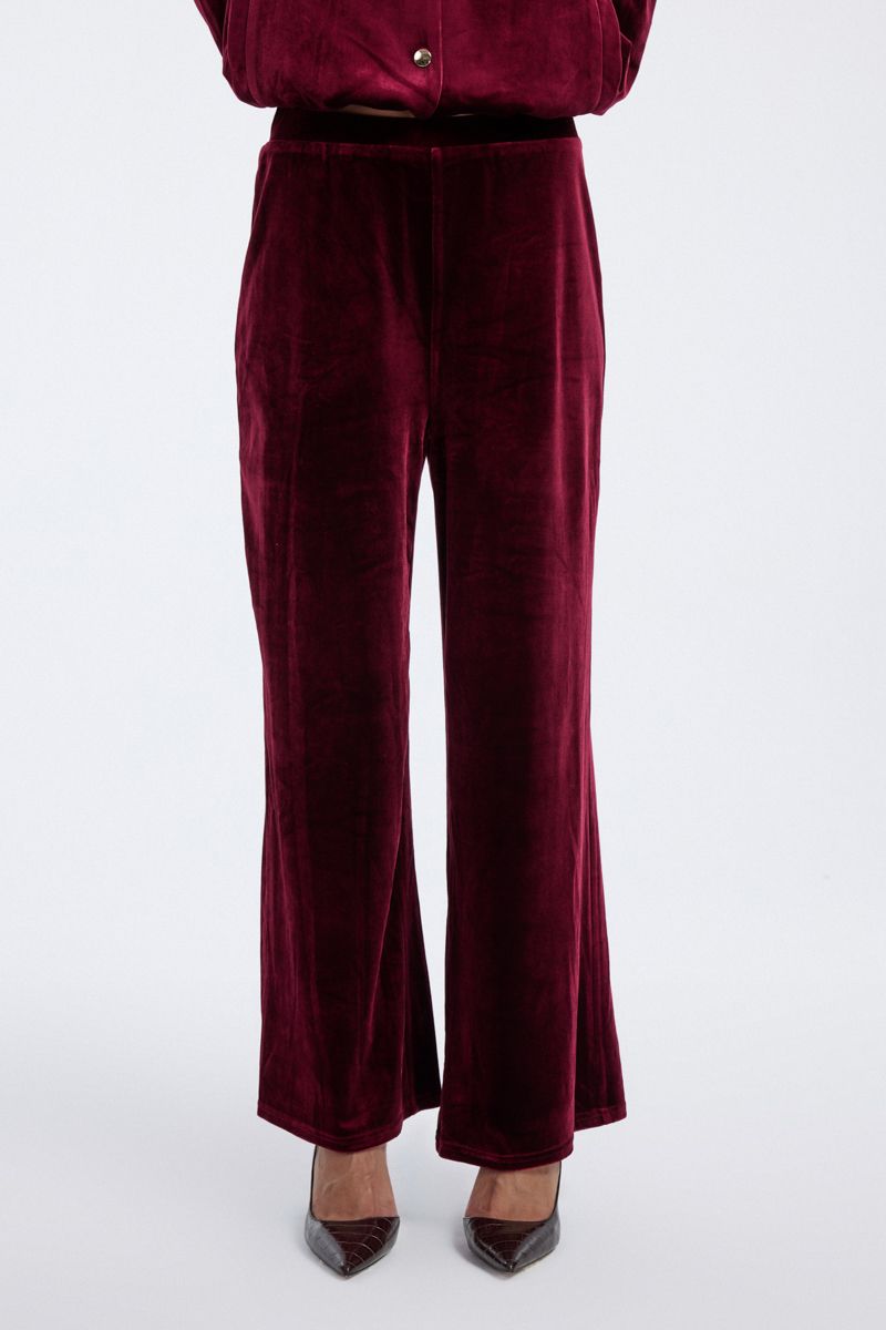 RINA velvet wide leg trousers - Image 3