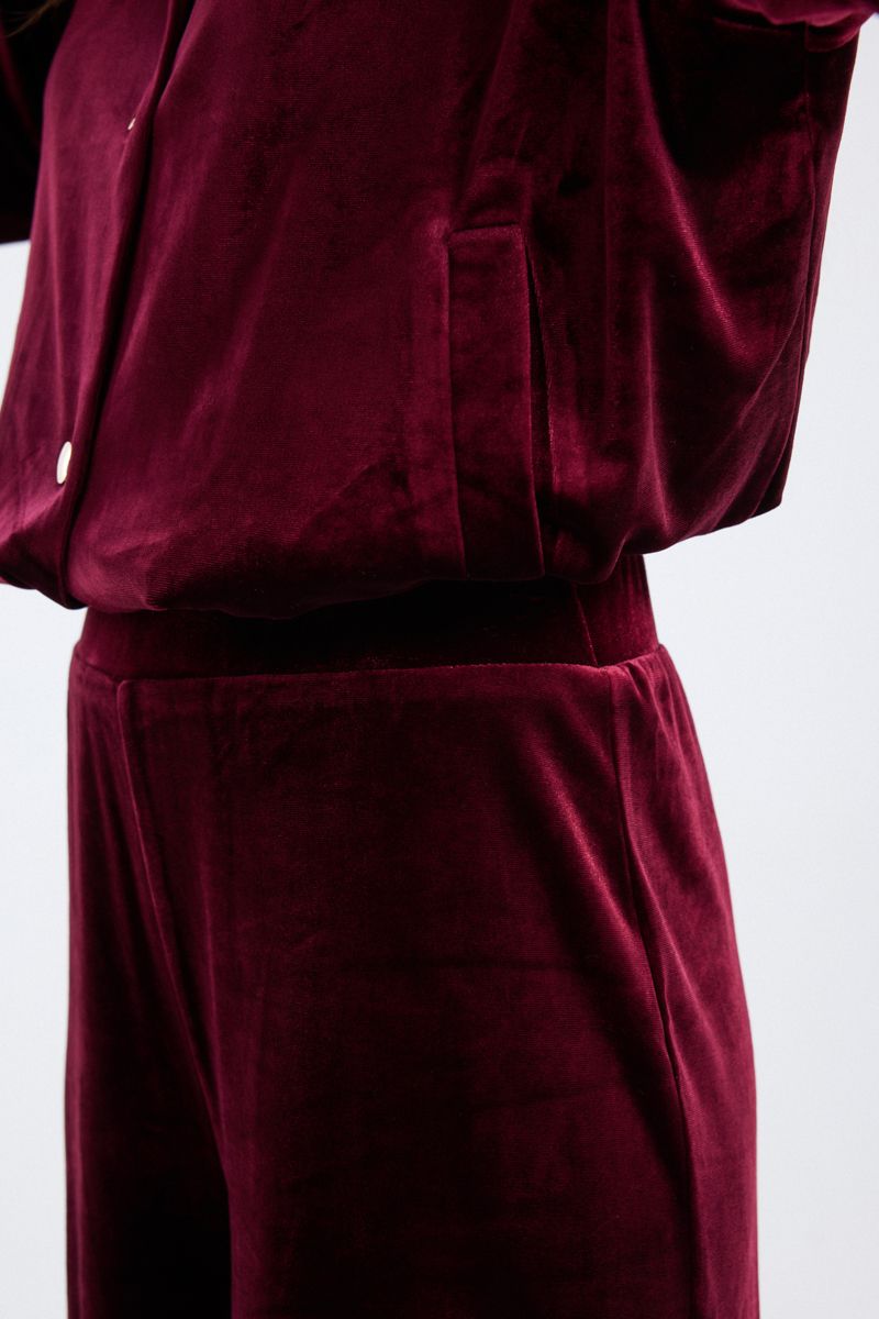 RINA velvet wide leg trousers - Image 4