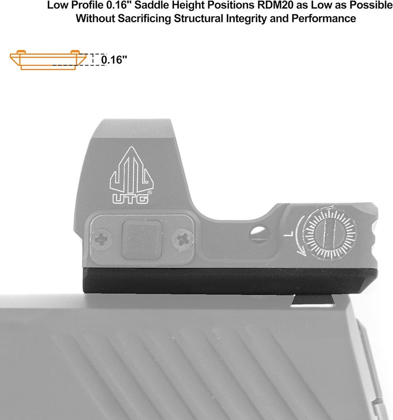 UTG Super Slim RDM20 Mount for Rear Sight Dovetail - Image 4