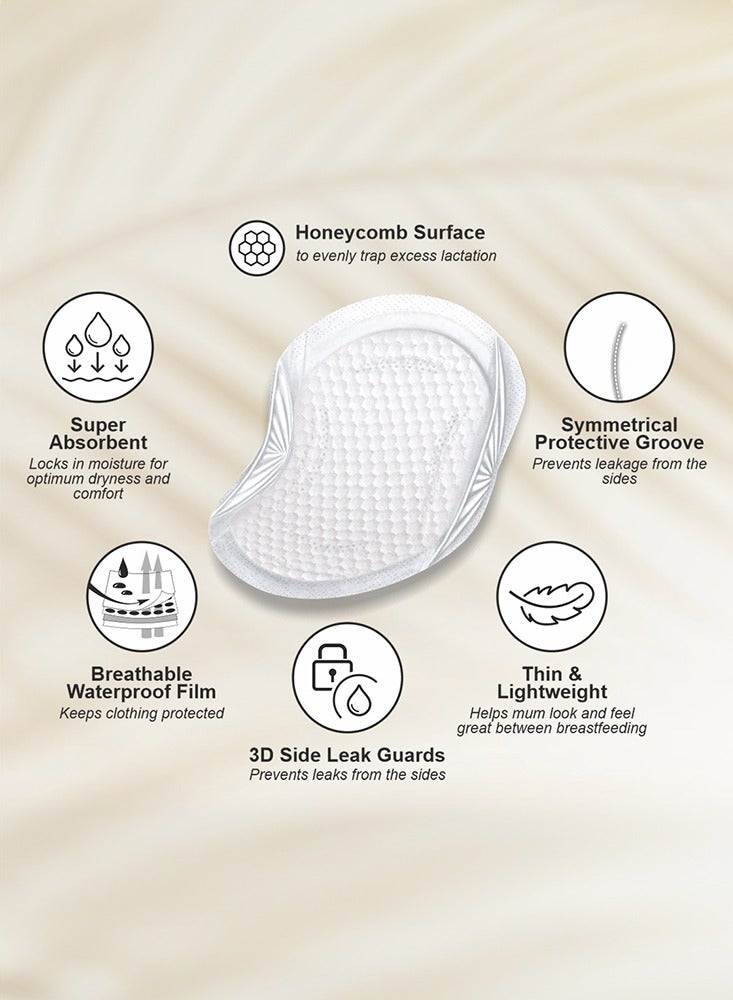 Floren Disposable Nursing Breast Pads 60Pcs | Maternity Pads | Ultra Thin with complete coverage | Super Absorbent | Breathable | Discreet | Individually Packed for Moms | - Image 4