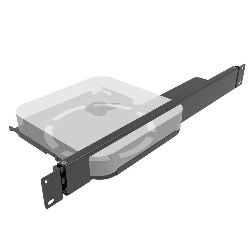 JINGCHENGMEI 1U Mini Rack Mount for Apple Mac mini 19inch Hinged Server Rack Shelf for All Mac mini M2 and M1 Models