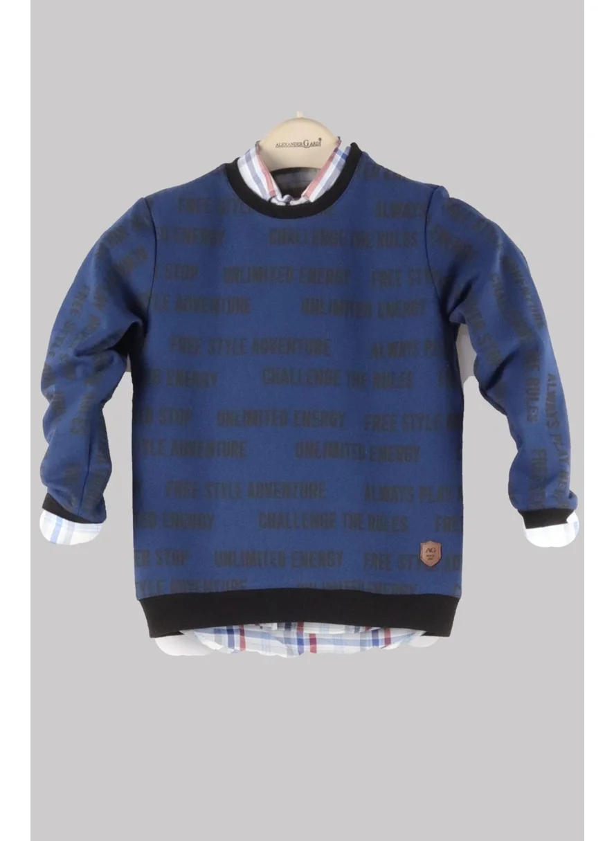 الكسندر جاردي Patterned Crew Neck Kids Sweatshirt (C22-90400)