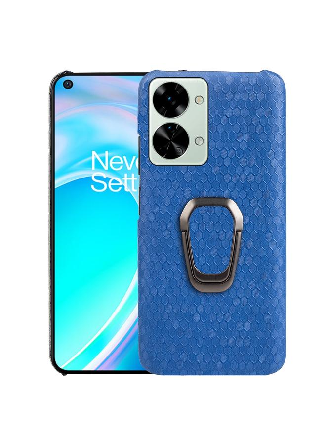 The Bros Case For OnePlus Nord 2T 5G Ring Holder Honeycomb PU Phone Case