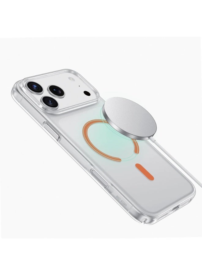 جرين ليون جراب ماج سيف لهاتف iPhone 17 Pro Coral Delgado رفيع للغاية وخفيف الوزن / غطاء خلفي مضاد للاصفرار / قبضة مريحة / مضاد للخدش / حماية محسنة / وضوح دائم - البرتقالي - Image 4