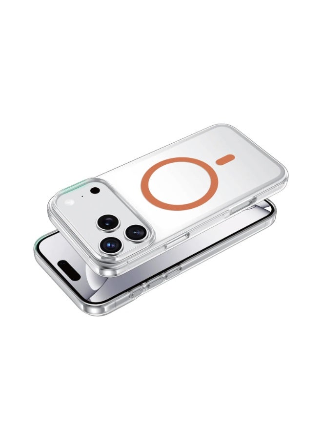 جرين ليون جراب ماج سيف لهاتف iPhone 17 Pro Coral Delgado رفيع للغاية وخفيف الوزن / غطاء خلفي مضاد للاصفرار / قبضة مريحة / مضاد للخدش / حماية محسنة / وضوح دائم - البرتقالي - Image 3