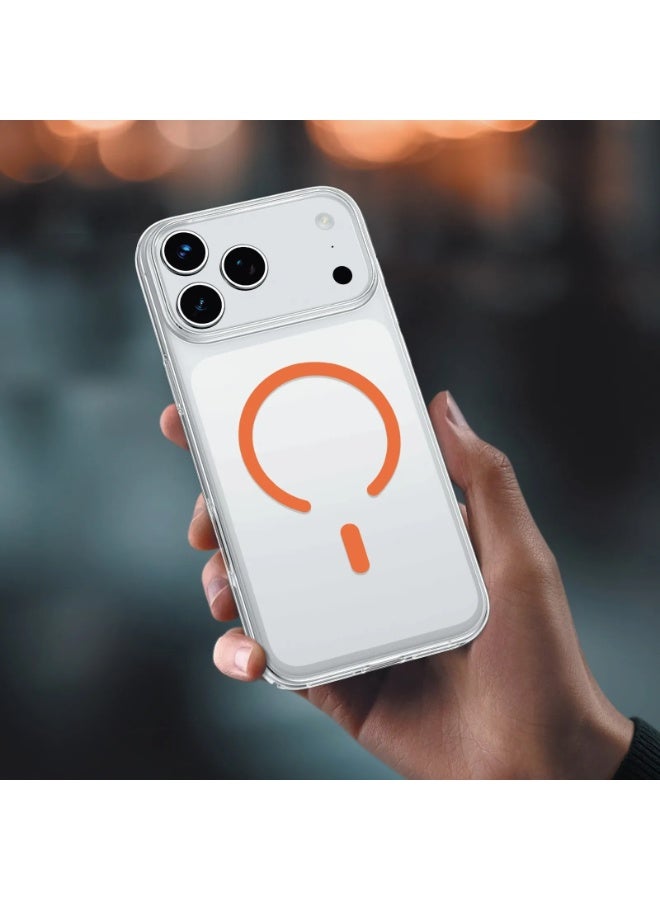 جرين ليون جراب ماج سيف لهاتف iPhone 17 Pro Coral Delgado رفيع للغاية وخفيف الوزن / غطاء خلفي مضاد للاصفرار / قبضة مريحة / مضاد للخدش / حماية محسنة / وضوح دائم - البرتقالي - Image 2