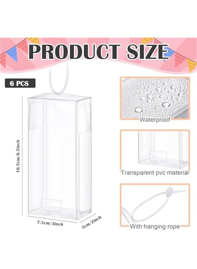 Arabest 6 Pcs Clear Figure Display Bag Compatible with Labubu Protective Cover Figures Storage Bag Compatible with Labubu Clear Bag Keychain Protective Case Dustproof Collectibles Case for Dolls  - Image 2