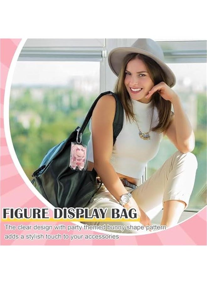 Arabest - 6 Pcs Clear Figure Display Bag Compatible with Labubu Protective Cover Figures Storage Bag Compatible with Labubu Clear Bag Keychain Protective Case Dustproof Collectibles Case for Dolls - Image 1