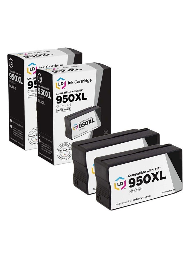 LD Products Remanufactured Ink Cartridge Replacement for HP 950XL CN045AN High Yield (Black, 2-Pack) - Image 1