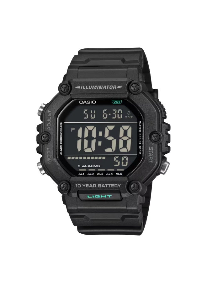 Casio AE-100HX-1BV Black Resin Digital Watch with LED Backlight - Image 1