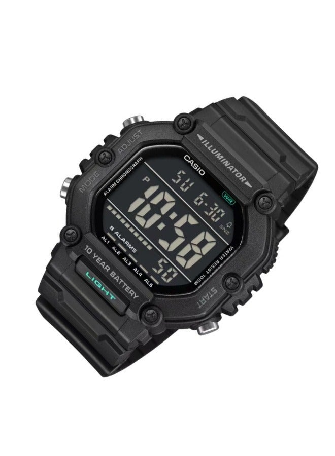 Casio AE-100HX-1BV Black Resin Digital Watch with LED Backlight - Image 3