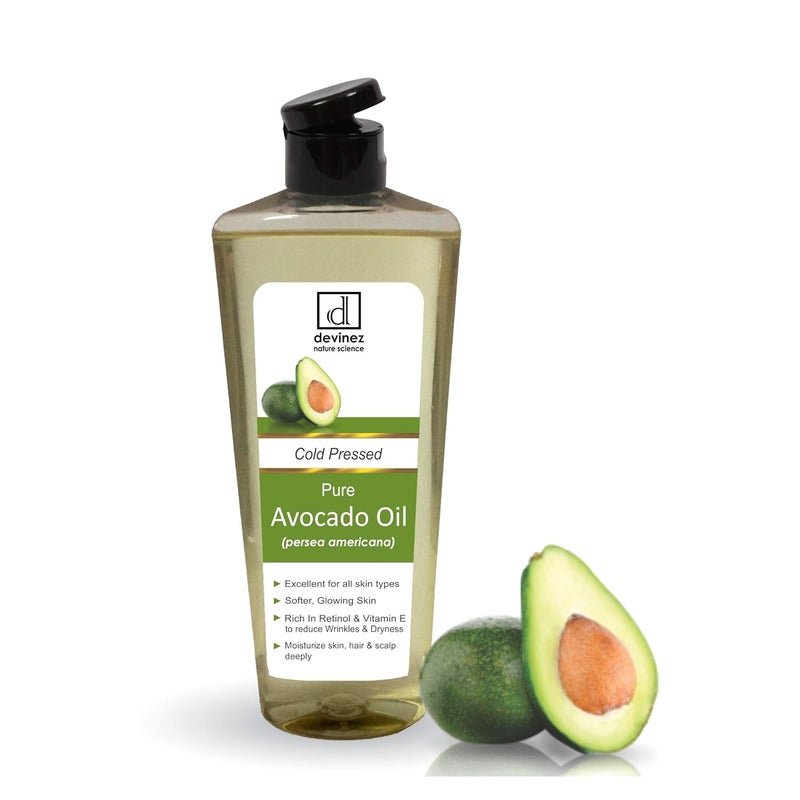 Devinez Avocado Cold Pressed Oil 250ml 100 Pure Natural Undiluted for Hair Skin Care Reduces Inflammation Itching Accelerates Wound Healing - Image 2