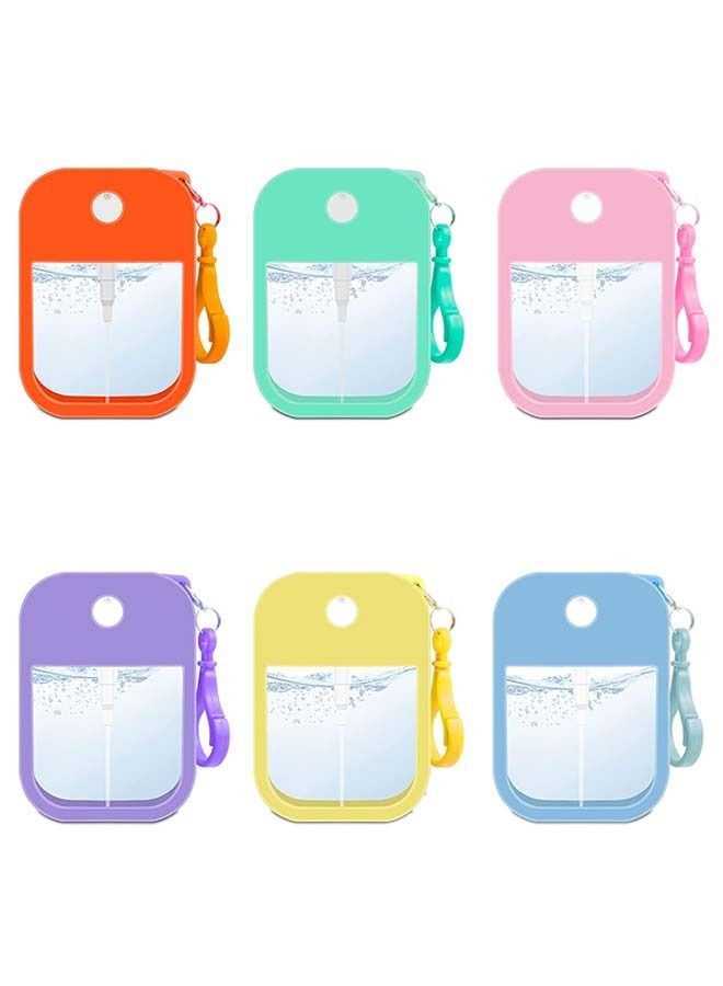 6PCS 38ML Portable Card Spray Bottle, Refillable Plastic Perfume Bottle Moisturizing Sprayer Box, Slim Design Empty Bottle Travel Accessories (Colorful) - Image 1