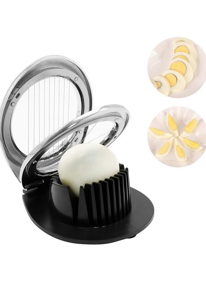 قطاعة بيض متعددة الوظائف من الستانلس ستيل لتقطيع البيض المسلوق شرائح شديدة التحمل - Image 2