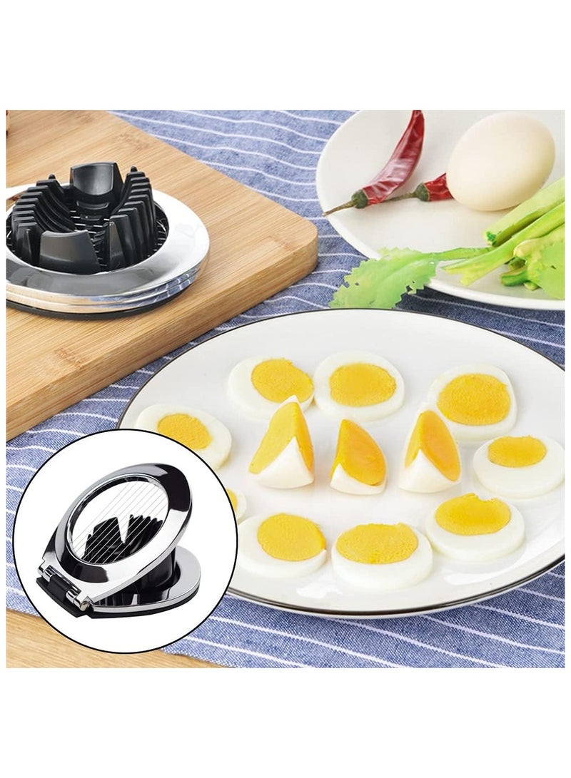 قطاعة بيض متعددة الوظائف من الستانلس ستيل لتقطيع البيض المسلوق شرائح شديدة التحمل - Image 5