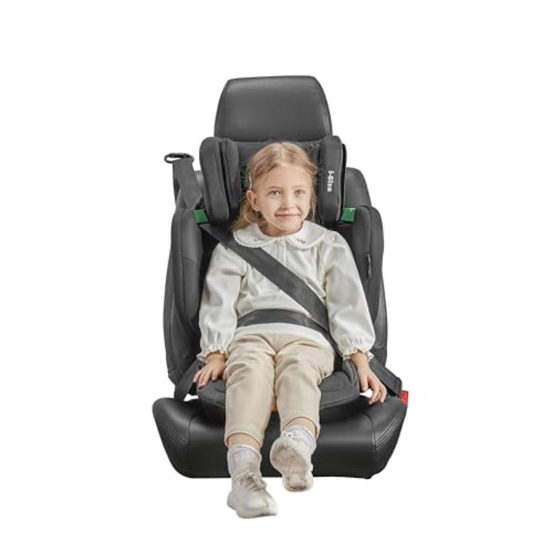 مقعد معزز Rober i-Size مع ISOFIX، مناسب لـ 100-150 سم 3Y-12Y، ارتفاع وعرض قابل للتعديل، مقعد سيارة محمول للأطفال الصغار بحجم الكابينة للسفر، صغير الحجم وقابل للطي، ECE R129، أسود - Image 3