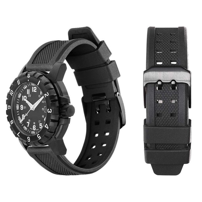 iStrap Replacement for Luminox Silicone Watch Band 23mm Rubber Strap for 3050 3080 and 3950 Series - Image 3