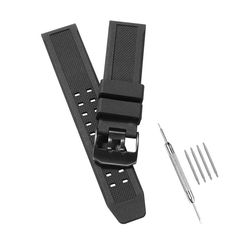 iStrap Replacement for Luminox Silicone Watch Band 23mm Rubber Strap for 3050 3080 and 3950 Series - Image 2