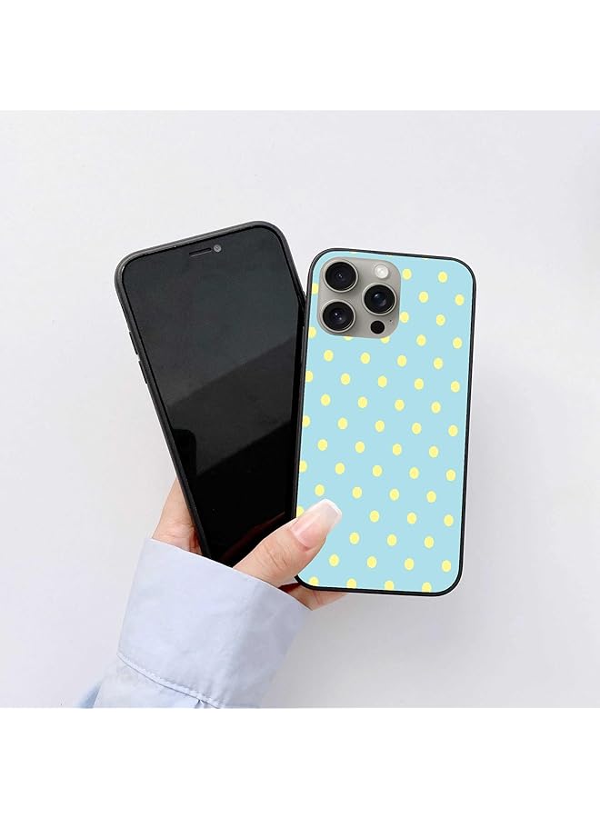 erorex Polka Dots Pattern Designer Mobile Case Cover With Black Soft Sides For Iphone 15 Pro Max Green - Image 5