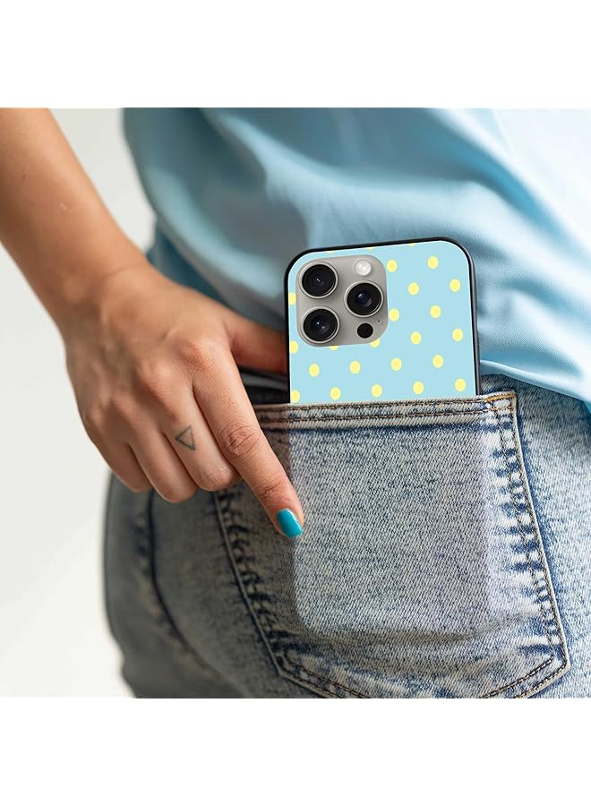 erorex Polka Dots Pattern Designer Mobile Case Cover With Black Soft Sides For Iphone 15 Pro Max Green - Image 3