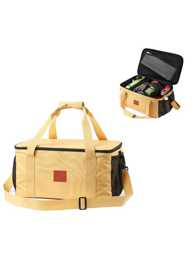 Jaugufiy Camping Cookware Storage Bag, Camping Cooking Utensils Organizer, Camping Storage Handbag, Barbecue Tool Storage Bag, Cookware Utensils Kit Travel Hanging Bag Outdoor Equipment Carry Bag - Image 1