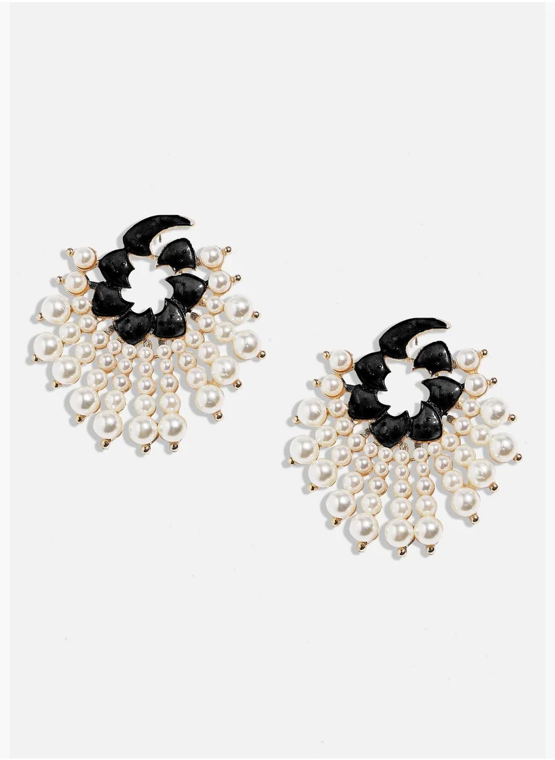 SOHI Gold Plated Pearls Party Wear Drop Earring For Women