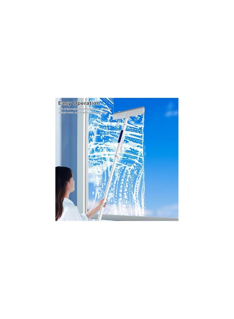 erorex Window Cleaner, Extendable 2 In 1 Window Squeegee with Spray, Double Sided Window Cleaning Tool with 3 Microfiber Pads for Shower Glass Door, Car Windshield - Image 3