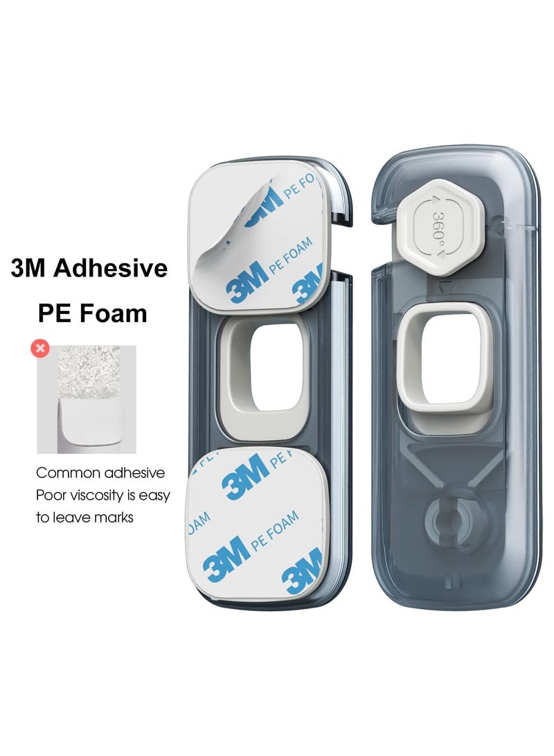 5 Pcs Fridge Locks for Toddlers, Child Proof Refrigerator Lock Baby Safety Cabinet Locks for Fridge, Cabinets, Freezer Apply to Max 1"(25mm) Sealing Strip (Clear) - Image 4