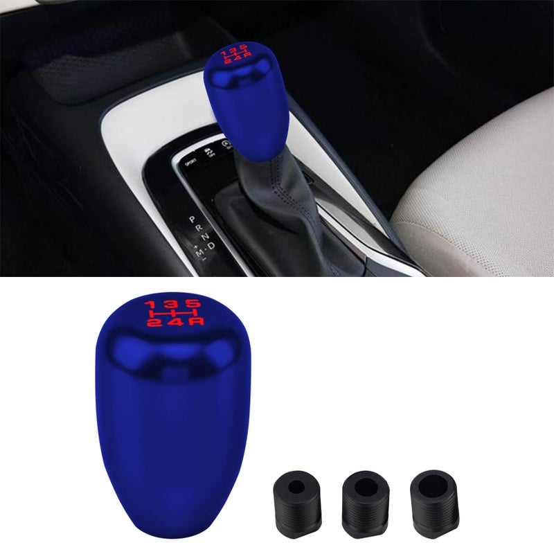 Kutyun Car Gear Shift Knobs Manual Transmission Shift Knob 5 Speed Car Stick Shift Knob with Adapter Aluminum Alloy Shift Lever Knob Universal Automatic Replacement for Manual Car - Image 2