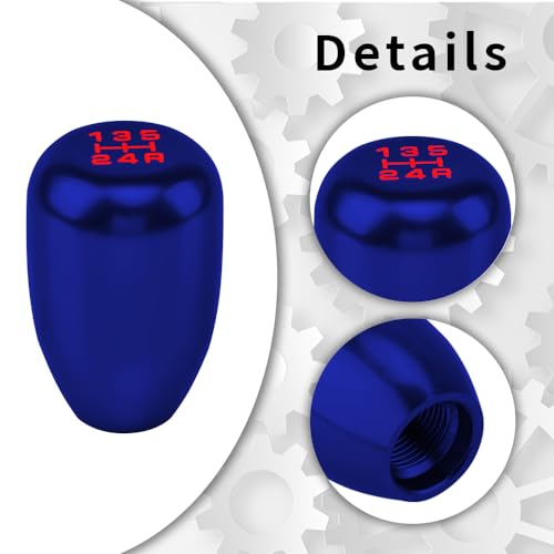 Kutyun Car Gear Shift Knobs Manual Transmission Shift Knob 5 Speed Car Stick Shift Knob with Adapter Aluminum Alloy Shift Lever Knob Universal Automatic Replacement for Manual Car - Image 5