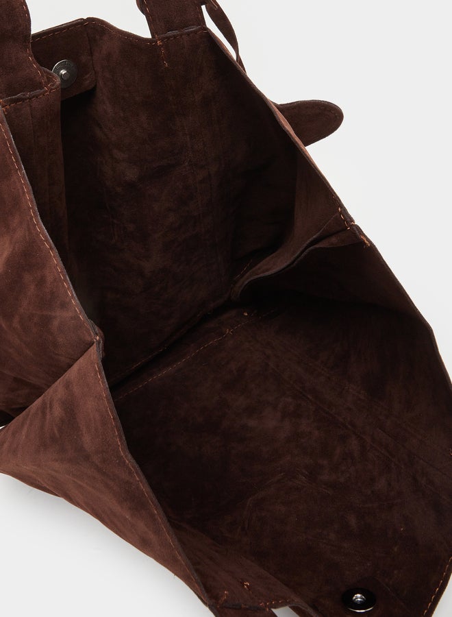 Styli Studded Suede Look Handbag - Image 4