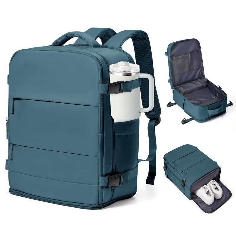 coowoz Travel Backpack Carry On for Women Man Gym Backpack with Laptop Compartment Mochila de Viaje Teacher Personal Item Backpacks Airplane Accessories Must Haves Peacock Blue20L - Image 2