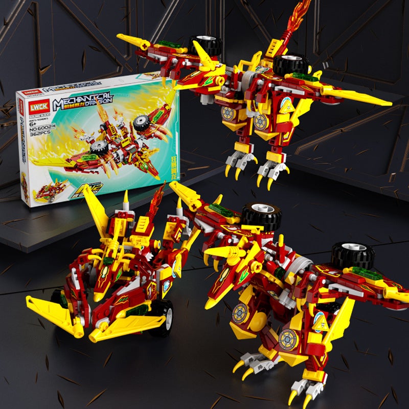 Lewan 60023 Mechanical Storm Raptor Deformation Chariot 60024 Storm Pterosaurus Assembling Children'S Toy Gift - Image 3