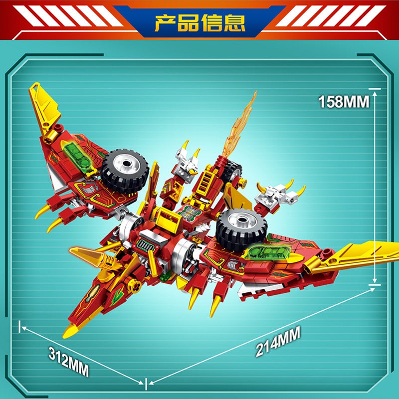 Lewan 60023 Mechanical Storm Raptor Deformation Chariot 60024 Storm Pterosaurus Assembling Children'S Toy Gift - Image 5