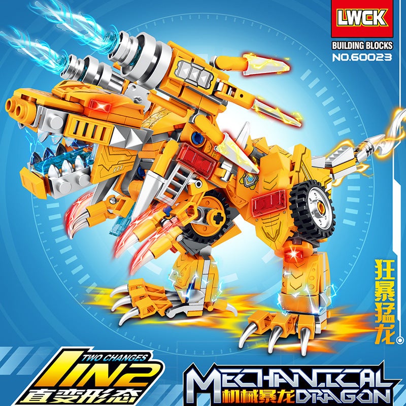 Lewan 60023 Mechanical Storm Raptor Deformation Chariot 60024 Storm Pterosaurus Assembling Children'S Toy Gift - Image 2