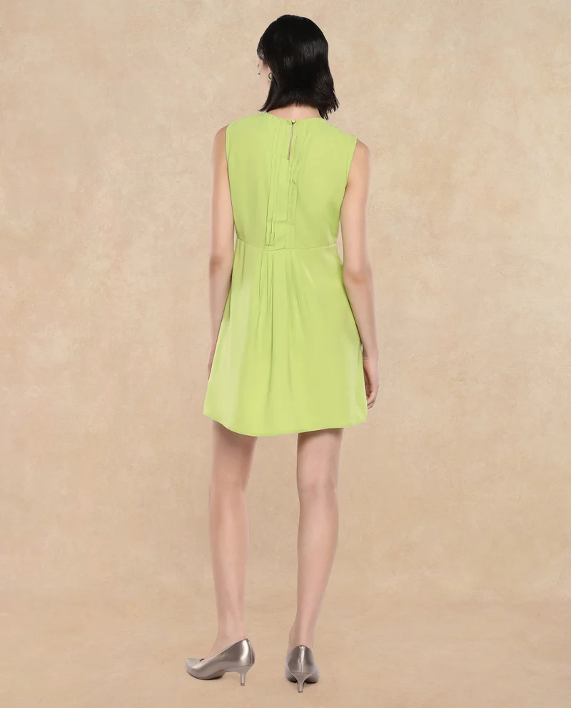 Rareism Women's Sleeveless Plain Mini Dress
