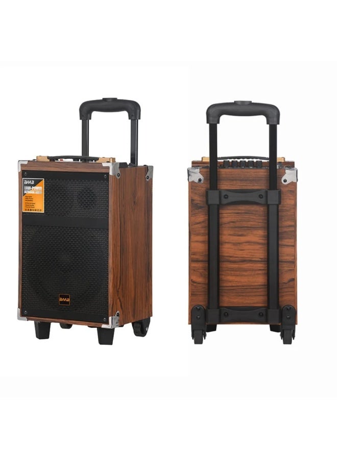 ماركة غير محددة مكبر صوت B-Q8 ترولي بلوتوث مع ميكروفون لاسلكي، مكبر صوت خارجي مقاس 8 بوصات - Image 3