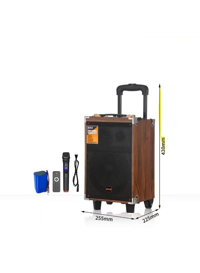 ماركة غير محددة مكبر صوت B-Q8 ترولي بلوتوث مع ميكروفون لاسلكي، مكبر صوت خارجي مقاس 8 بوصات - Image 5