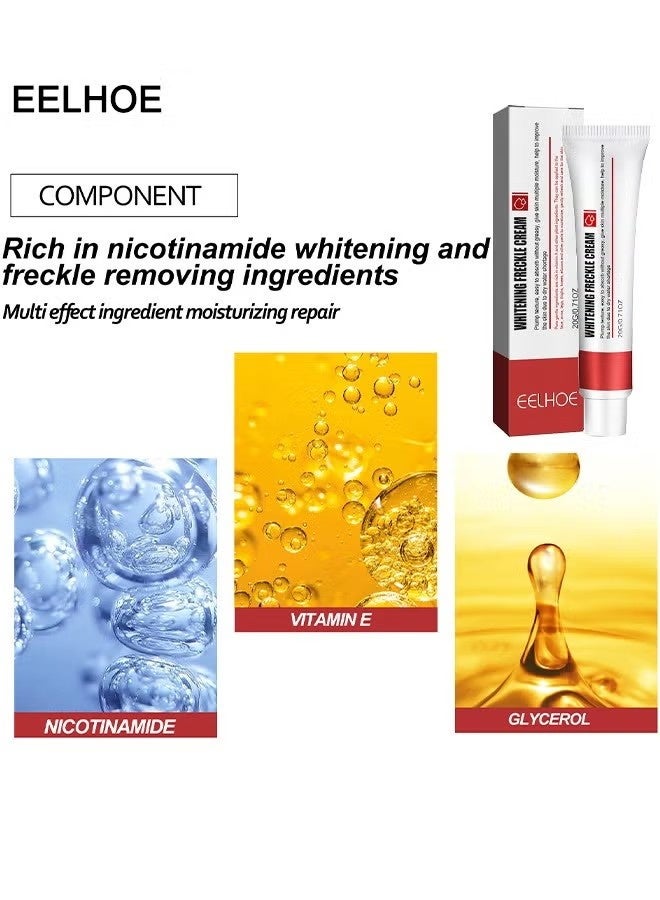 إيلهو كريم تبييض النمش ، كريم إزالة التصبغ للوجه ، كريم مزيل النمش ، كريم مرطب مضاد للشوائب ، مزيل البقع الداكنة لتبييض البشرة (20 جم) - Image 2