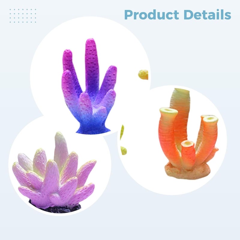 5Pcs Artificial Plants for Aquarium, Resin Faux Coral, Fish Tank Decorations - Image 5