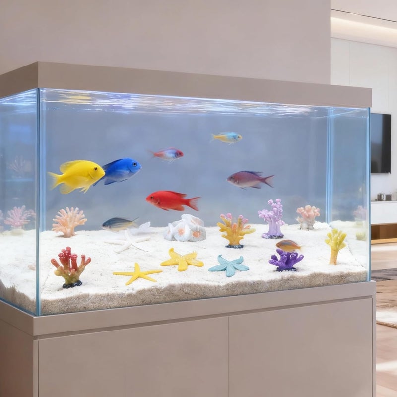 5Pcs Artificial Plants for Aquarium, Resin Faux Coral, Fish Tank Decorations - Image 2