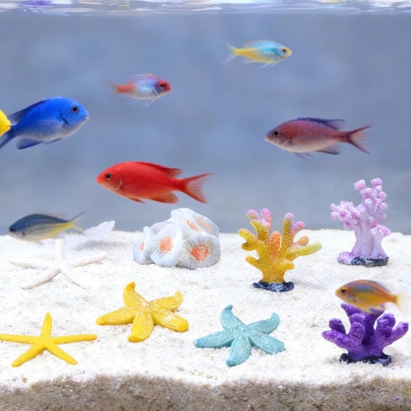 5Pcs Artificial Plants for Aquarium, Resin Faux Coral, Fish Tank Decorations - Image 3