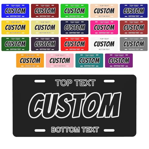 cfpolar American Flag Dog Paw License Plate Decorative Car Front License Plate Aluminum Novelty License Plates Vanity Tag Metal Car Plate for Women Men 6 X 12 Inch - Image 1