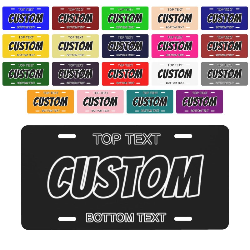 cfpolar American Flag Dog Paw License Plate Decorative Car Front License Plate Aluminum Novelty License Plates Vanity Tag Metal Car Plate for Women Men 6 X 12 Inch - Image 3