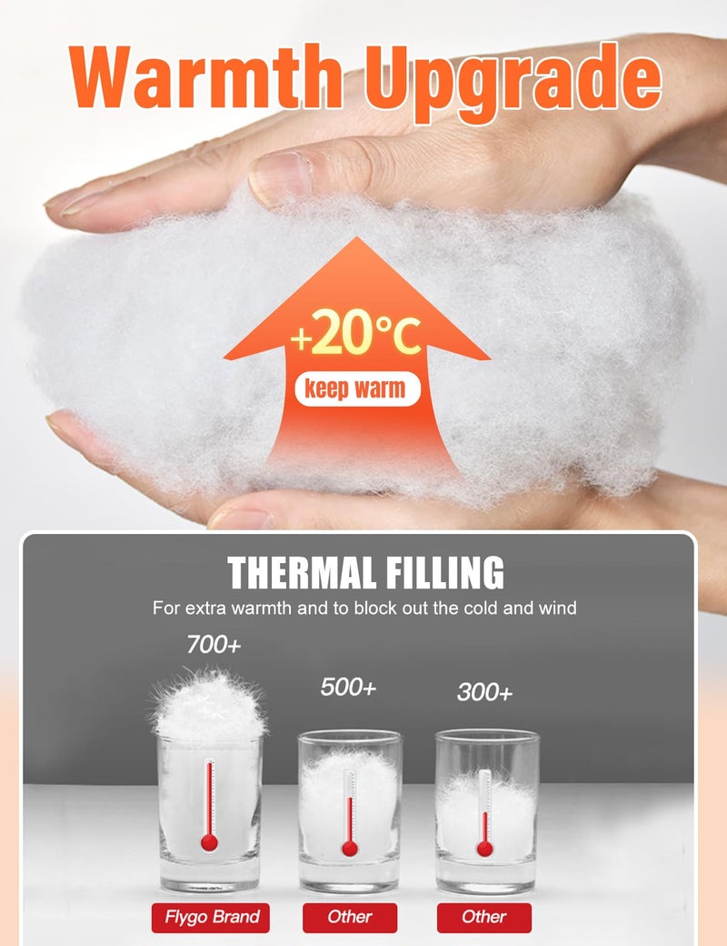 Flygo Winter Cropped Puffer Jacket Coats for Women 2025 Short Warm Quilted Jackets Outerwear with Pockets(Pink-XL) - Image 4