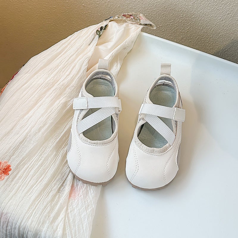 Girls Mary Jane Sneakers 2025 Spring & Fall New Kidsren'S Shallow Ballet Shoes Baby Soft Sole Big Kidsren'S Puff Shoes - Image 4