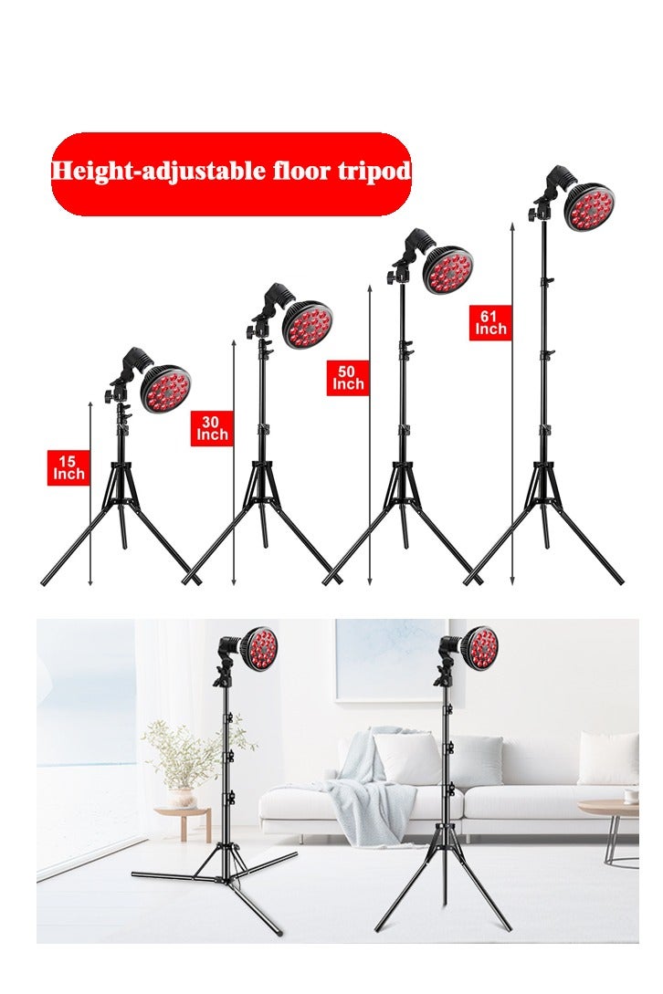 مصابيح العلاج الطبيعي بالأشعة الحمراء ذات طول موجي قدره 660 نانو و 850 نانو نانو على التوالي، مزودة بعجلات قابلة للضبط على الأرض. - Image 2