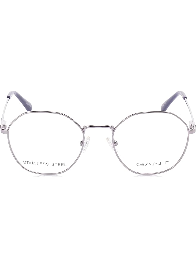 GANT GA325601453 Metal Round Shape Full Rim Eyeglasses for Men 53 mm Lens Size Gray - Image 2