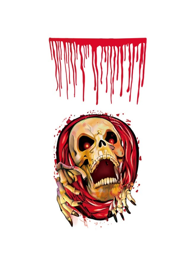 NIBEMINENT Halloween Wizard Blood Handprint Scary Wall Sticker